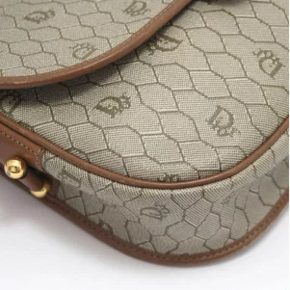 Christian Dior Shoulder Bag Honeycomb Leather Beige - Picture 4 of 6